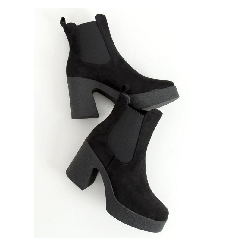Botas tacón goma negras ST-62P Negro - Inello