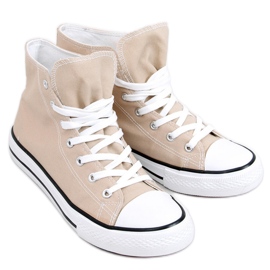 Zapatillas altas Jude de lona caqui - Inello beige