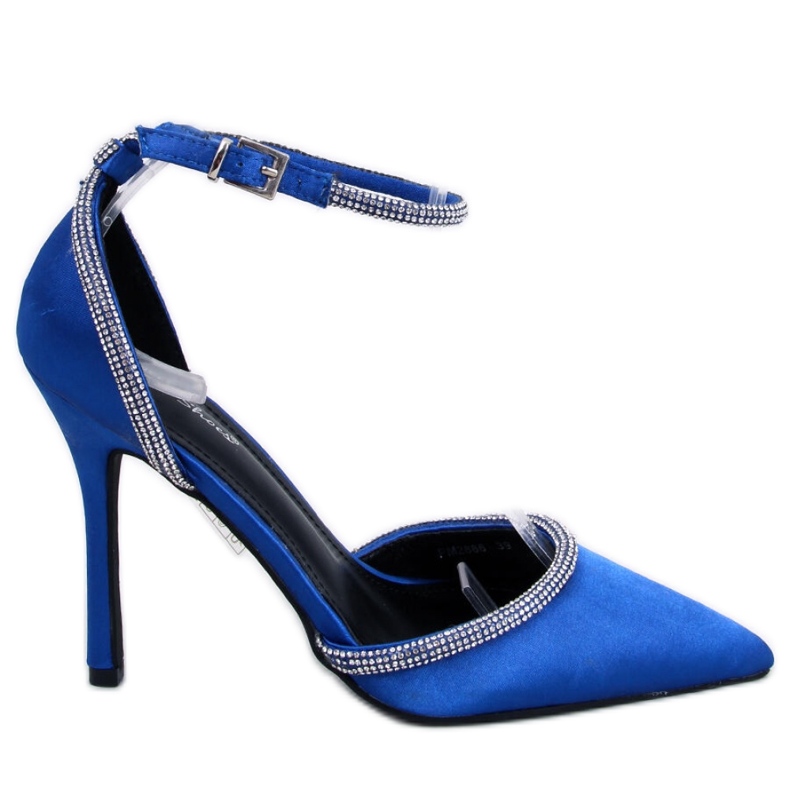 Salón stilettos Conway azul con pedrería - Inello