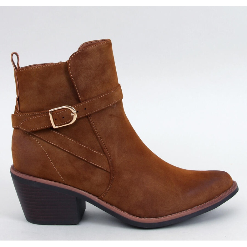 Cunnig Botas cowboy tacón bajo Camel - Inello marrón