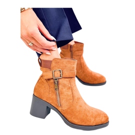 Botines clásicos de tacón Irving Camel - Inello marrón