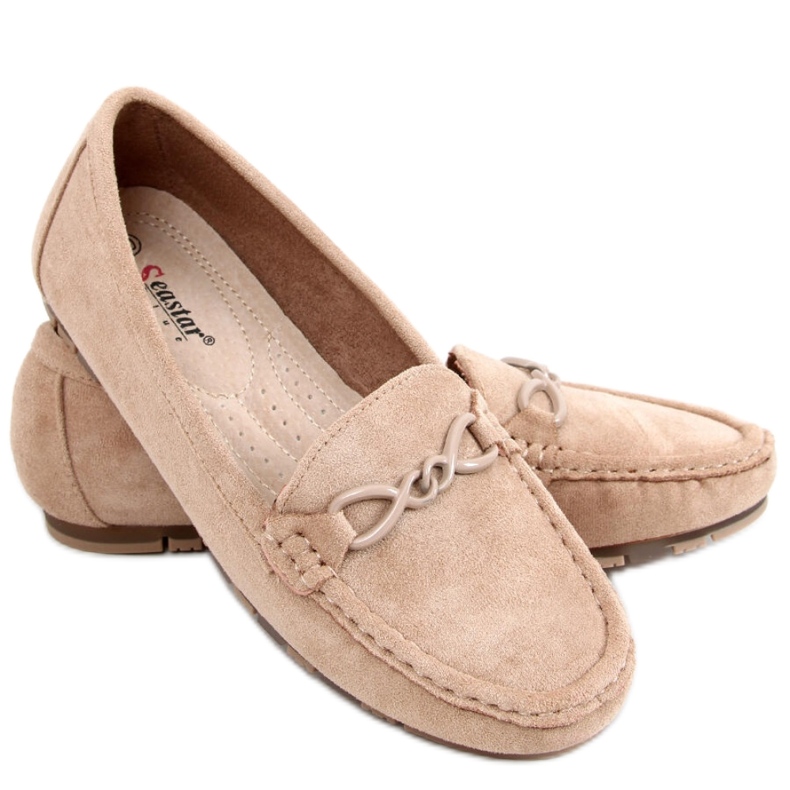 Mocasines de mujer Saga Caqui - Inello beige
