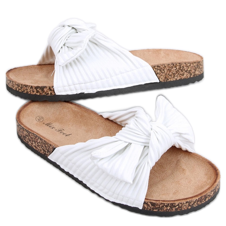 Sandalia chanclas de corcho blanco musgo - Inello