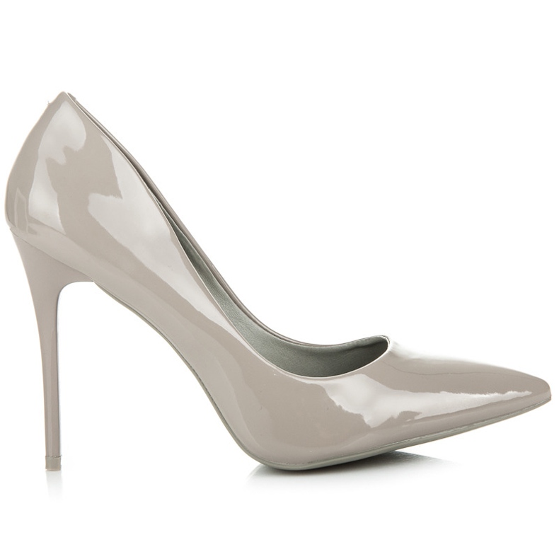 Comer Tacones lacados en gris
