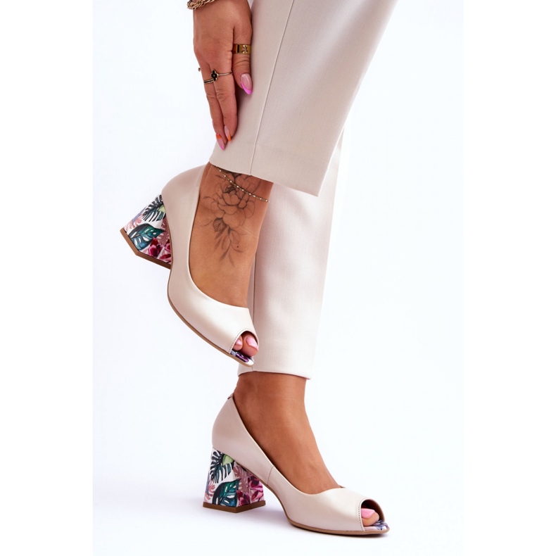 Step in style Zapatos de Salón Modelo Lewski Shoes 2608/K Beige Perła - Paso con estilo