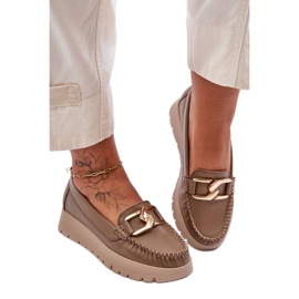 Step in style Mocasines Modelo Desmond 10141 Piel Beige Oscuro - Paso con estilo