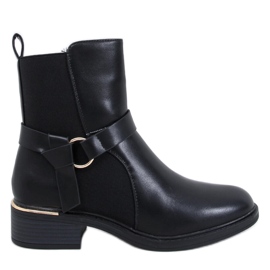 Botas Chelsea de mujer Averill piel flor color negro