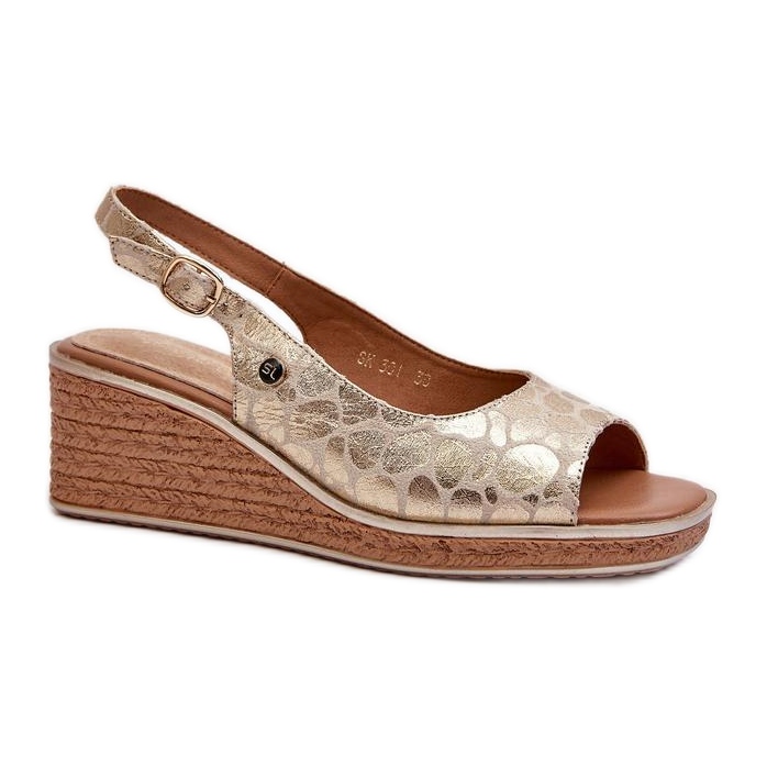 Step in style Sandalias Modelo Sergio Leone SK301 Serpiente Dorada - Pisa con estilo amarillo