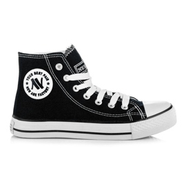 New Age Zapatillas altas atadas negro