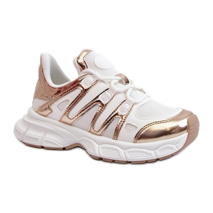 Step in style Zapatillas Deportivas Modelo Ahmani NB633P Blanco/Oro - Camina con estilo