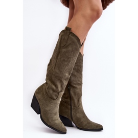 Step in style Botas Modelo Sloana WZ688-12 Ante Verde - Paso con estilo