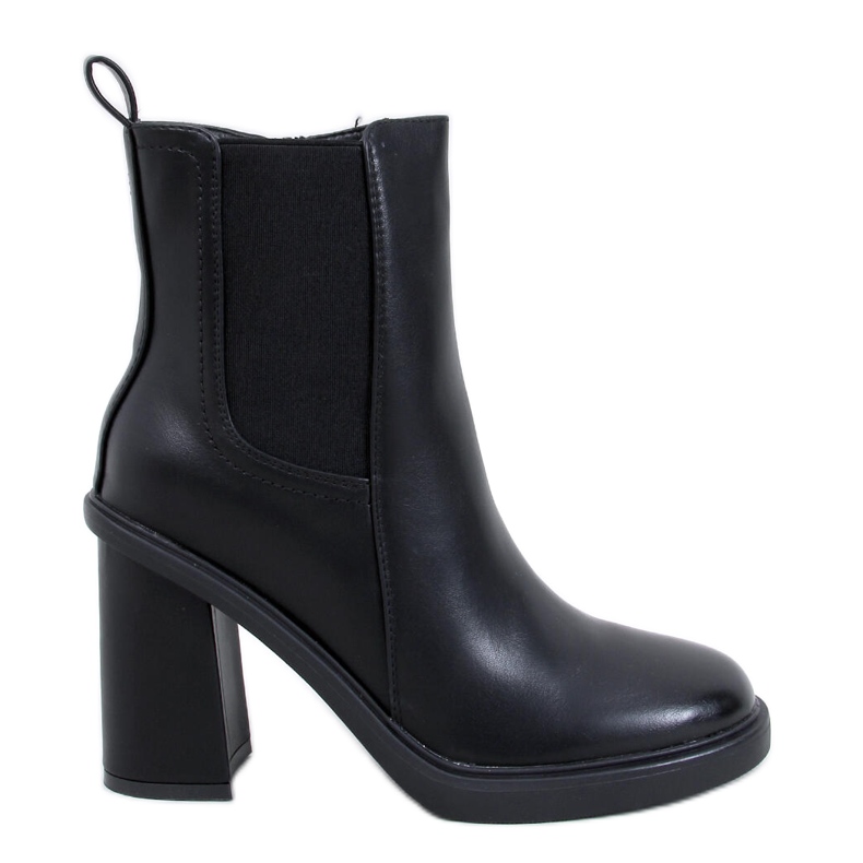 Botas Chelsea Lilley Black con tacón alto negro