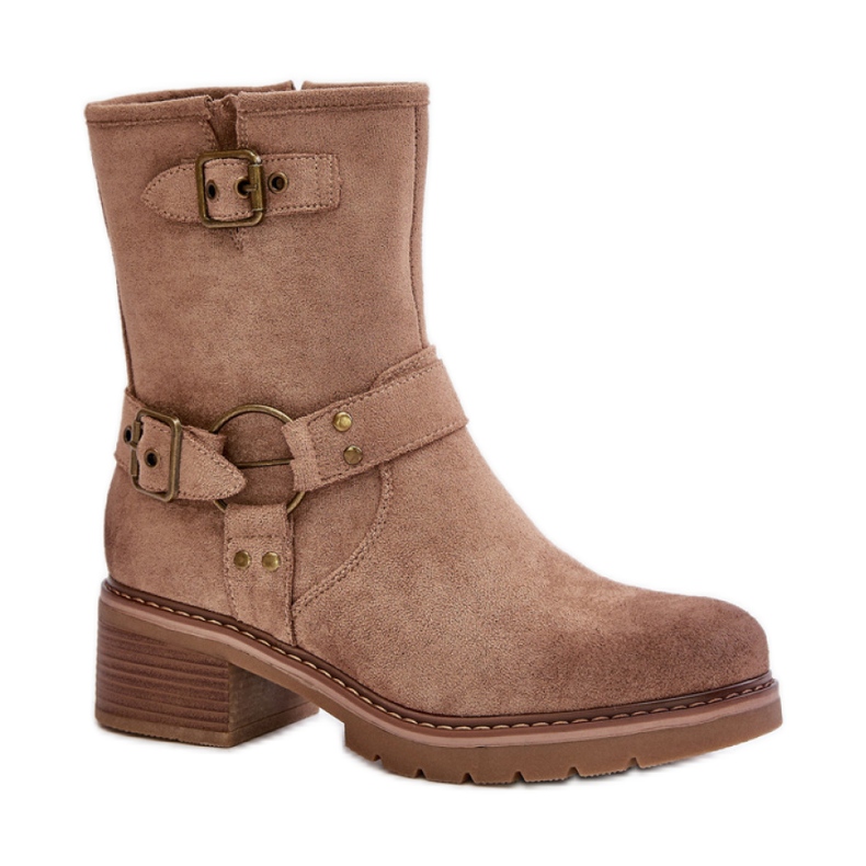 Step in style Botas Modelo Zudra 7280 Beige Oscuro - Paso con estilo
