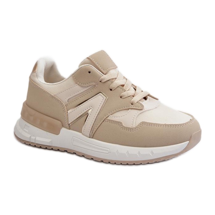 Zapatillas Deportivas Sobre Una Delicada Plataforma Beige