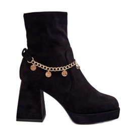 Botas de mujer con cadena Negro