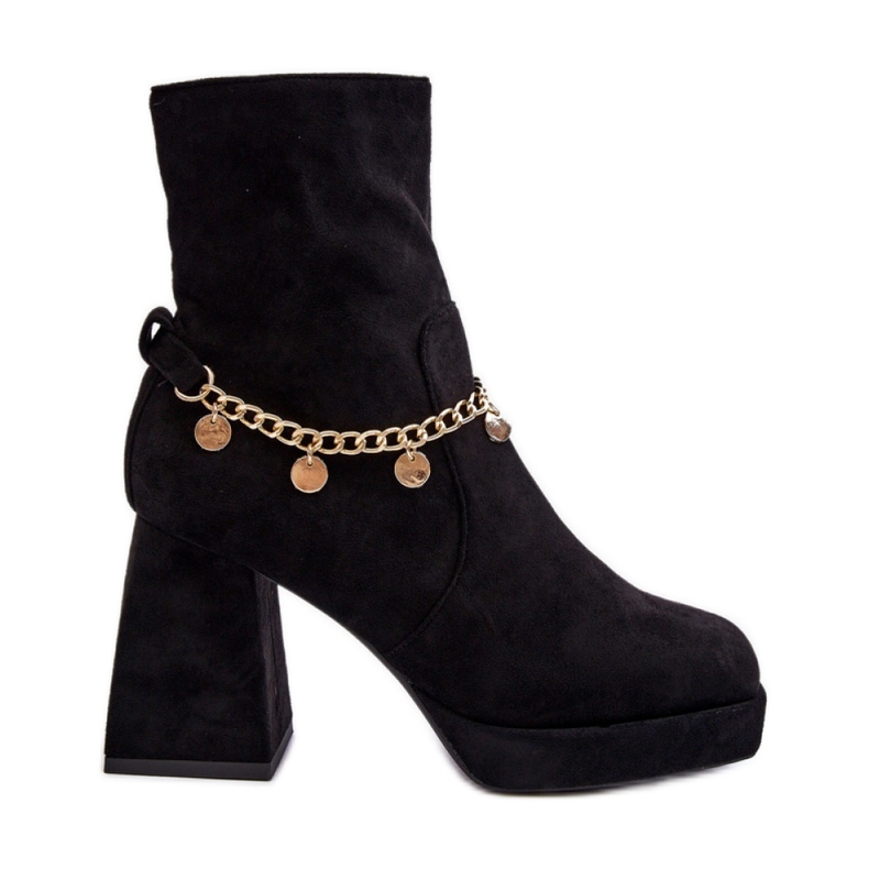 Botas de mujer con cadena Negro