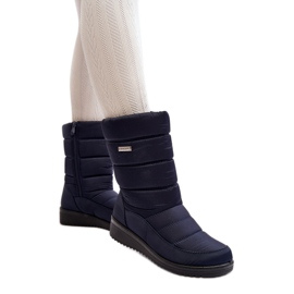 Botas de nieve aislantes de mujer azul marino