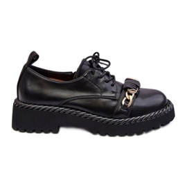 S.Barski Zapatos de plataforma negros para mujer.
