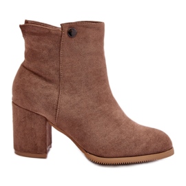 Botines marrones clásicos de mujer marrón