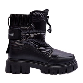 Botas de nieve aislantes negras para mujer negro