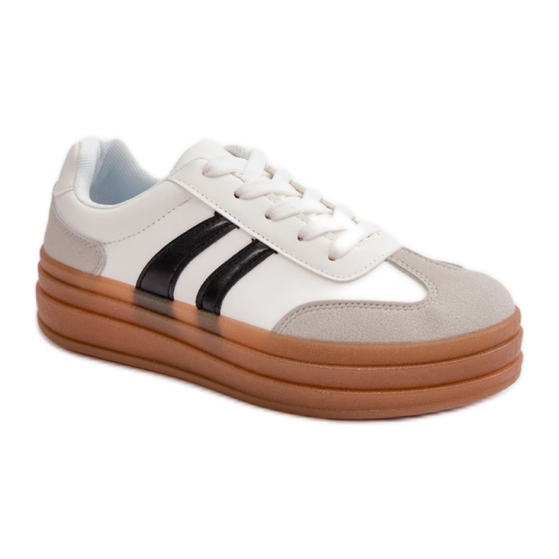 Deportivas plataforma blanco