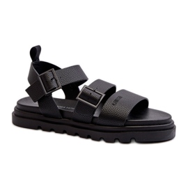 Sandalias de plataforma para mujer Big Star, negro