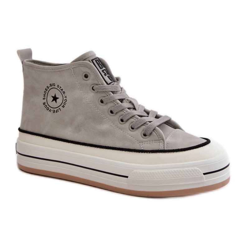 Zapatillas de mujer aisladas con plataforma Big Star. gris