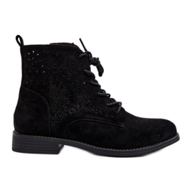 Botas de mujer con pala calada S.Barski Negro