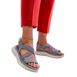 Sandalias mujer azules con velcros