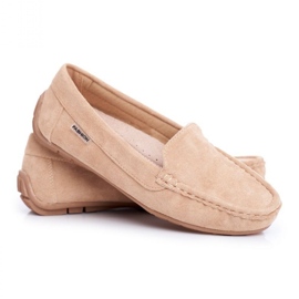 Mocasines de mujer de ante beige