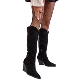 Botas cowboy negras de mujer negro