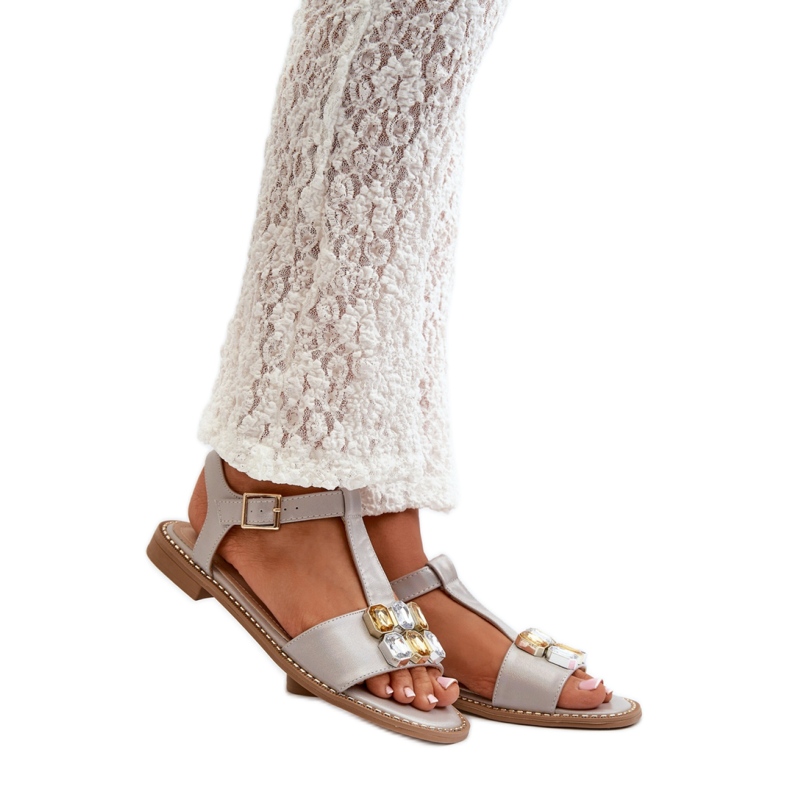 S. BARSKI Sandalias de mujer con detalles decorativos S.Barski beige