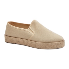 Alpargatas de mujer con plataforma Beige