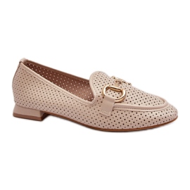 Mocasines de mujer con decoración Beige