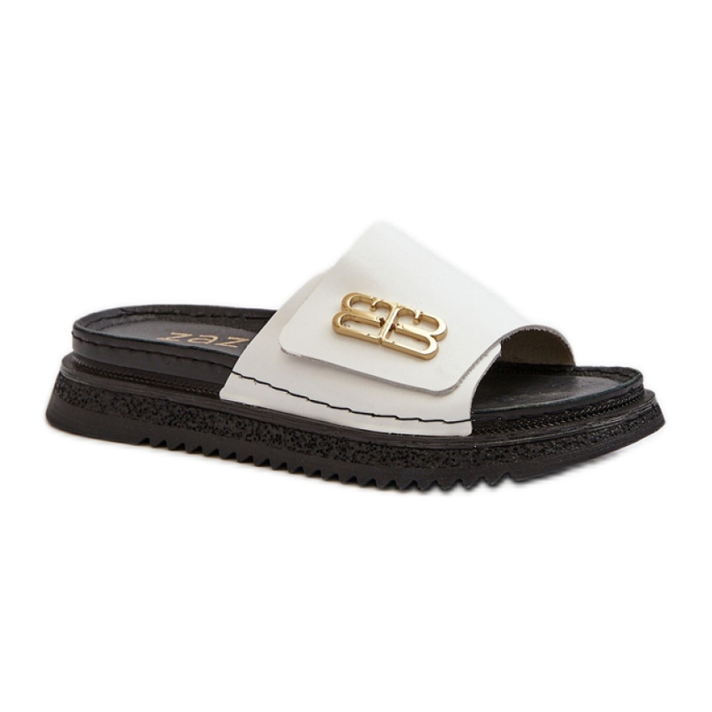 Zazoo Chanclas de plataforma para mujer Blanco