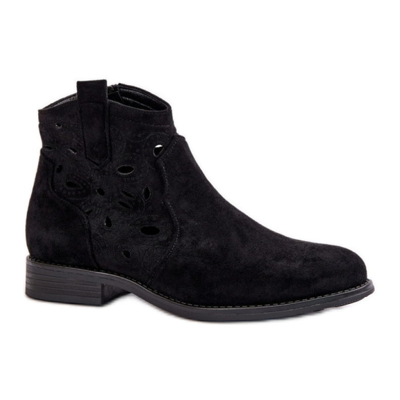 Botas de mujer con pala calada S.Barski Negro
