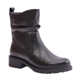 Botines de mujer con volantes en la parte superior Negro Botines de mujer con volantes en la parte superior Negro