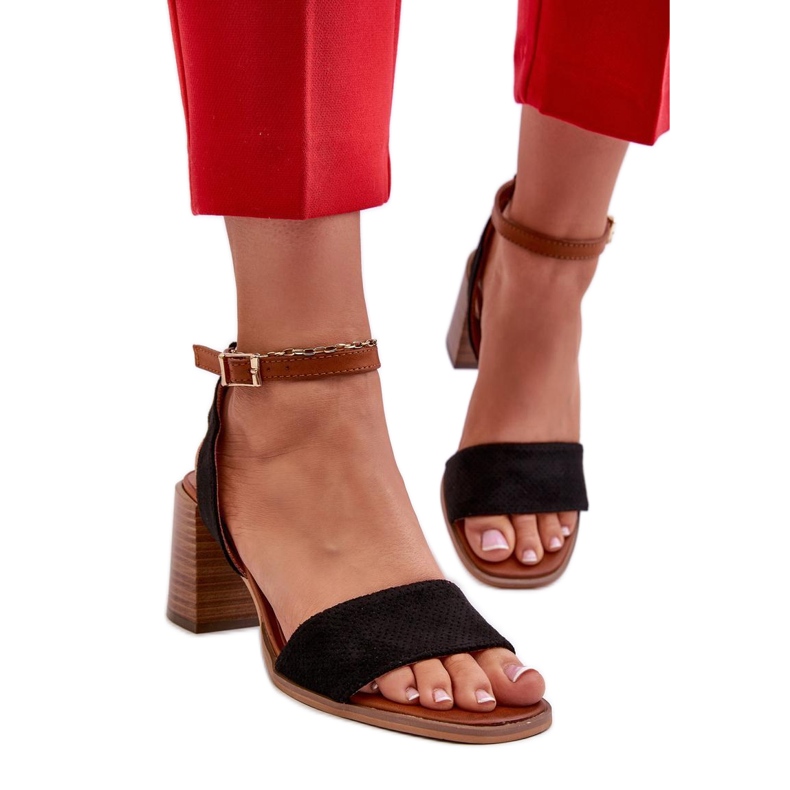 Sandalias de tacón mujer Negro