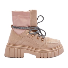FB3 Botines mujer ante beige