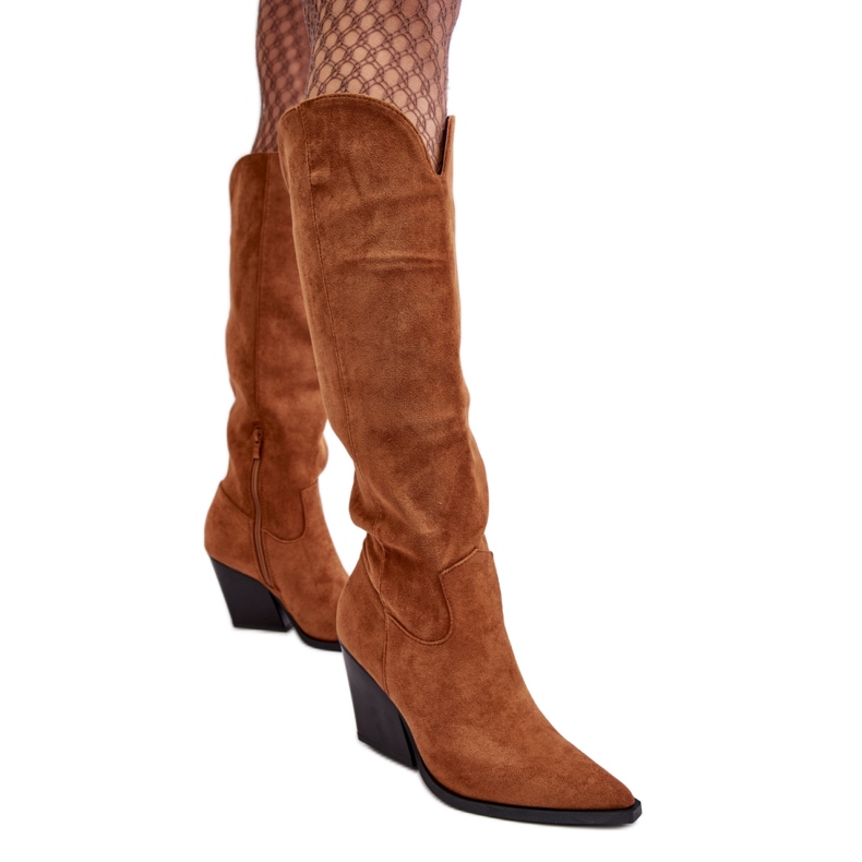 Botas cowboy mujer camel marrón