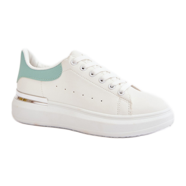 Zapatillas de mujer con plataforma Blanco/Verde.