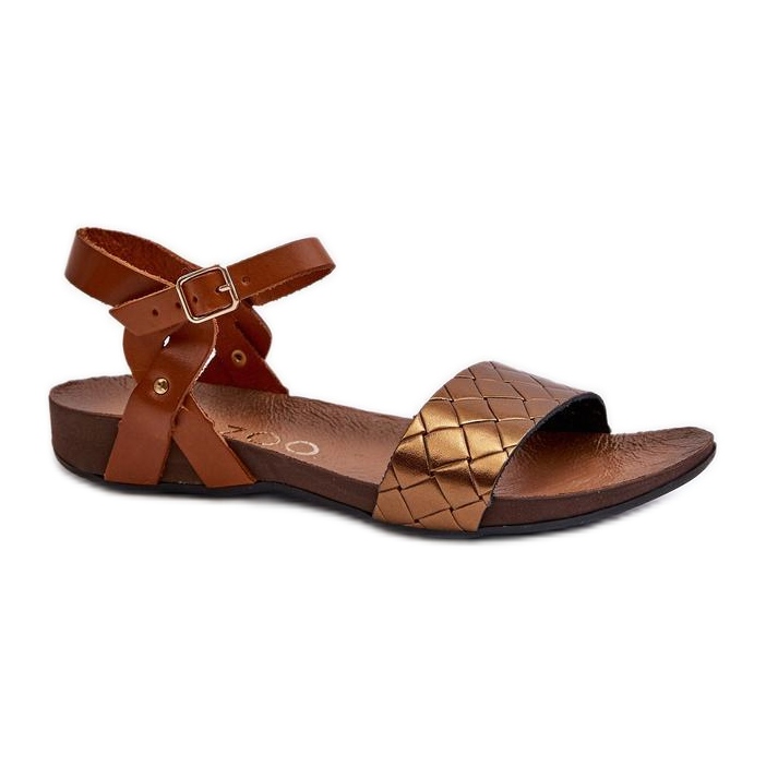 Sandalias mujer piel Zazoo Cobre marrón