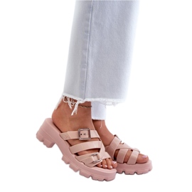 Zaxy Chanclas de mujer tacón rosa claro