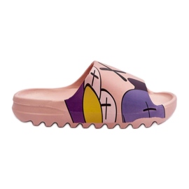 Chanclas rosas de dibujos animados