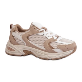 Zapatillas deportivas beige para mujer