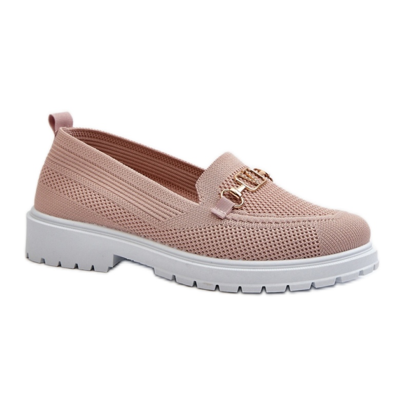 Mocasines mujer tacón plano rosa rosado