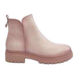 Botines plataforma mujer beige