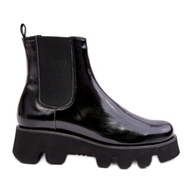 Laura Messi Botines planos de mujer negro