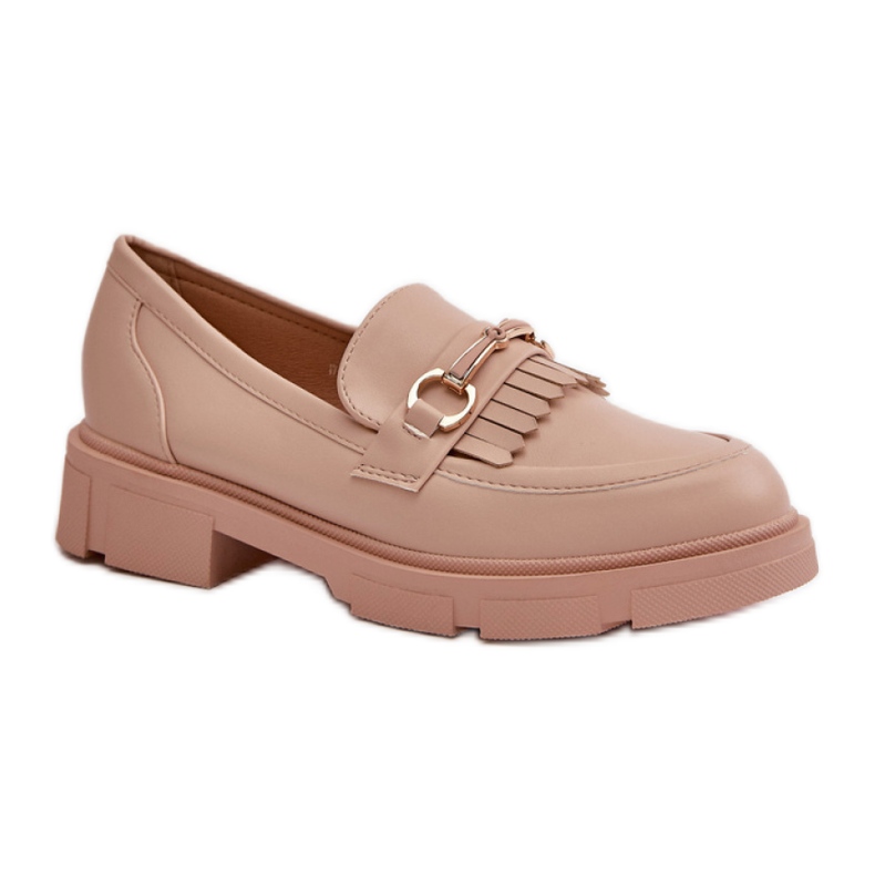 Mocasines de mujer con decoración Beige Mocasines de mujer con decoración Beige