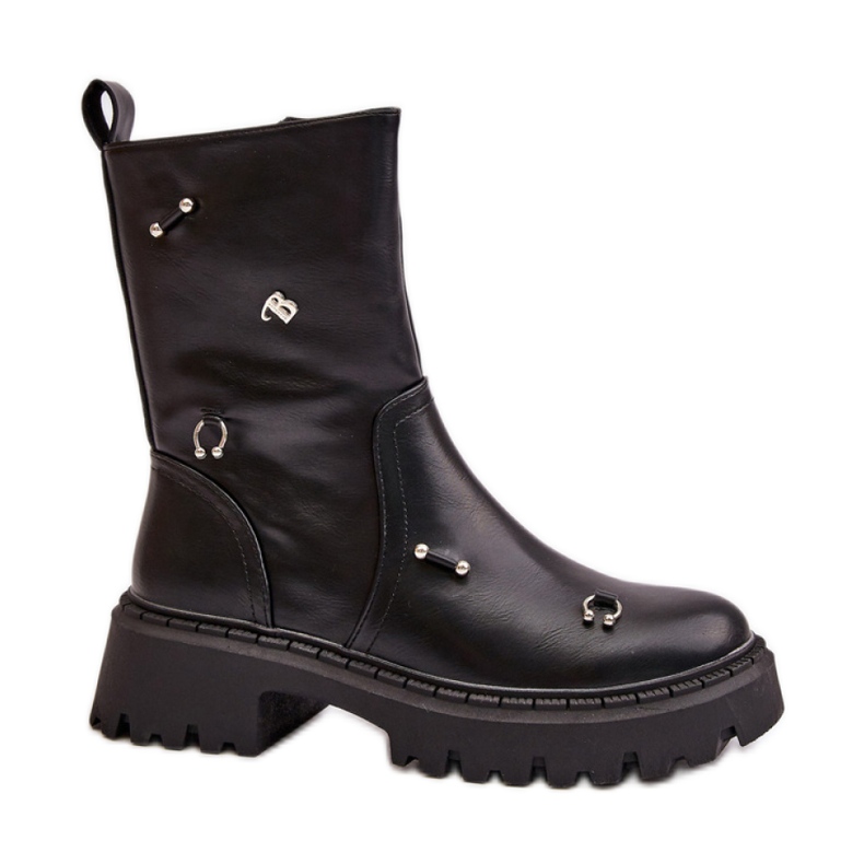 Botines de mujer con adornos Negros